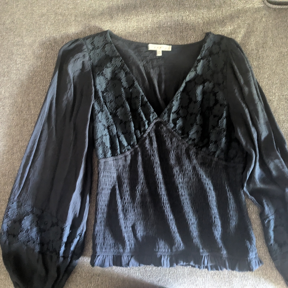 Promesa Black Lace Detail Blouse, Only Worn Once